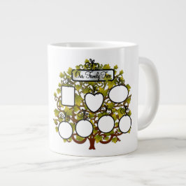 Caneca De Café Grande Adicione seus Fotos familiares - Jumbo Mug