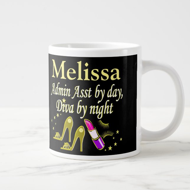 CANECA DE CAFÉ GRANDE ADMIN DOURADO GLITZY ASST PERSONALIZADO MUG (Direita)