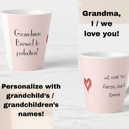 Caneca De Café Grande Adoramos Vovó, Presente De Vovó Personalizado, Mug