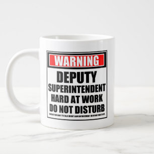 Caneca De Café Grande Advertência Ao Duro De Superintendente Adjunto No