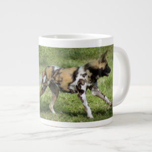 Caneca De Café Grande africano-selvagem-cachorro-004