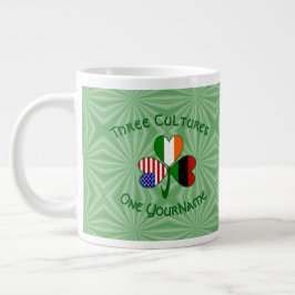 Caneca De Café Grande Afro Diáspora - Irlandês Americano Shamrock Pessoa