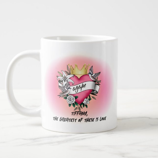 Caneca De Café Grande Agape Love Tattoo (Esquerda)