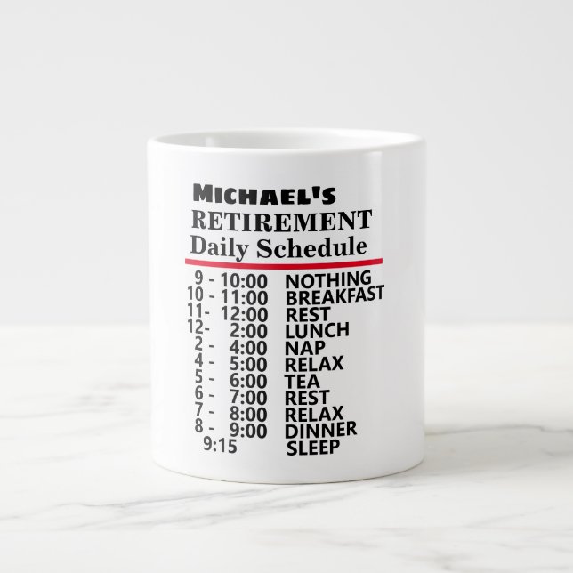 Caneca De Café Grande Agendamento Diário da Reforma Funerária (Frente)