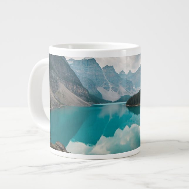 Caneca De Café Grande Água | Lago Moraine Alberta Canada (Frente Esquerda)