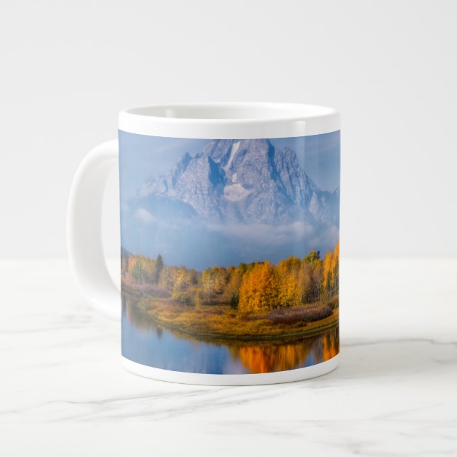 Caneca De Café Grande Água | Oxbow Bend Jackson Wyoming (Frente Esquerda)