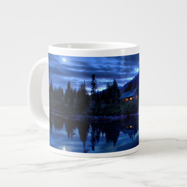 Caneca De Café Grande Água | Parque Nacional Jenny Lake Grand Teton (Frente Esquerda)