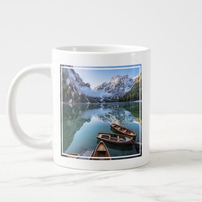 Caneca De Café Grande Água | Pragser Wildsee Dolomites Itália (Esquerda)
