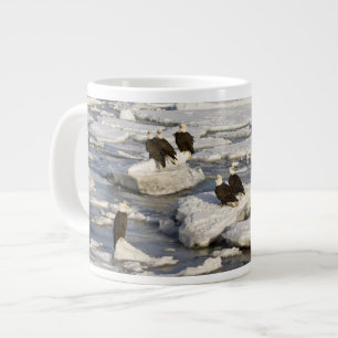 Caneca De Café Grande Águia Americana, Haliaeetus leucocephalus, Homer, 