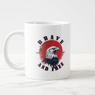 Caneca De Café Grande Águia Brava e Livre