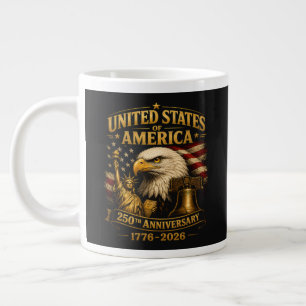 Caneca De Café Grande Águia do 250º Aniversário dos Estados Unidos da Am