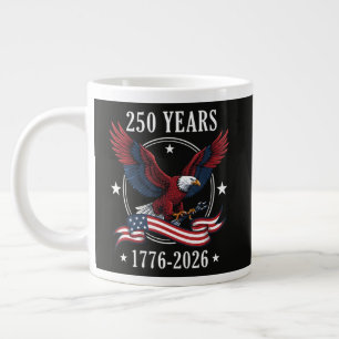 Caneca De Café Grande Águia e Bandeira 250 Anos 1776-2026 250º