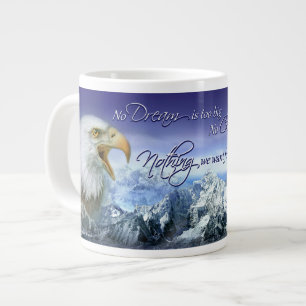 Caneca De Café Grande Águia e Montanhas do Donald Trump Inspirational C