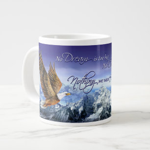 Caneca De Café Grande Águia e Montanhas do Donald Trump Inspirational C