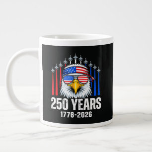 Caneca De Café Grande Águia Patriótica EUA 250º Aniversário 250º