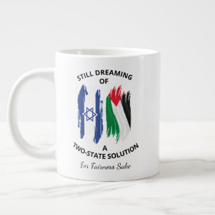 Caneca De Café Grande Ainda Sonhando Com Uma Solução De Dois Estados