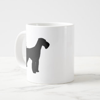 Caneca De Café Grande Airedale Terrier Cachorro Raça Silhouettes