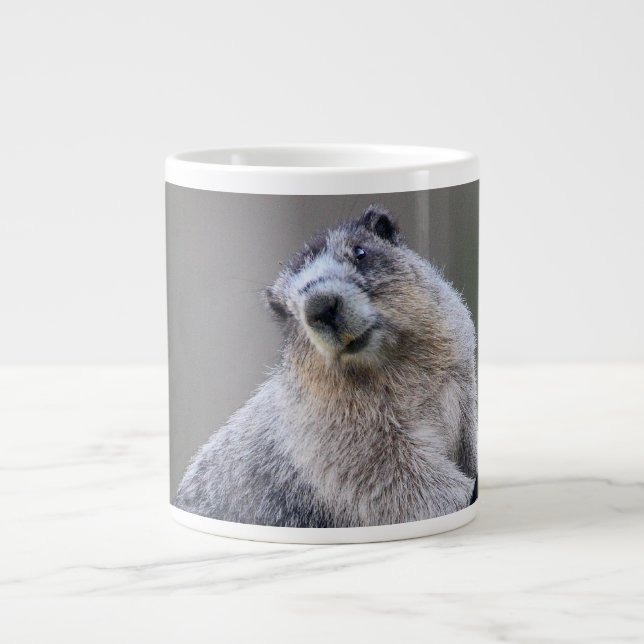 Caneca De Café Grande alaska marmot (Frente)