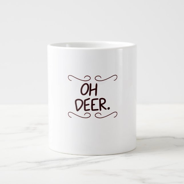 Caneca De Café Grande Alastor Oh Deer Creative Art Design  (Frente)