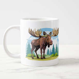 Caneca De Café Grande Alce macho
