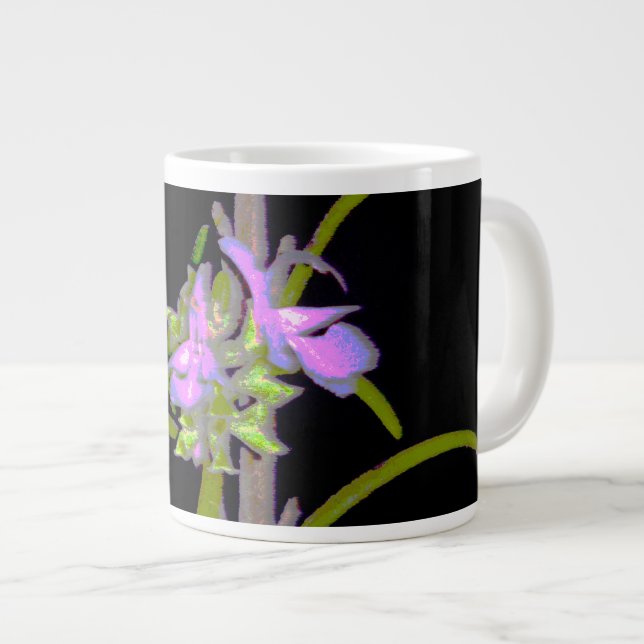 Caneca De Café Grande Alecrim em Flor (Frente Esquerda)