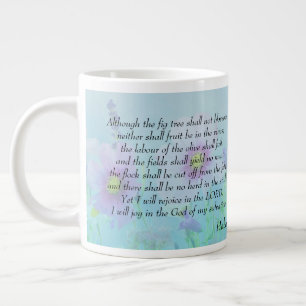 Caneca De Café Grande Alegra-se no Senhor - Habakkuk 3:17,18 