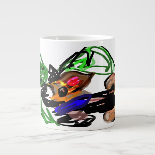 Caneca De Café Grande Alegria husky (Frente)