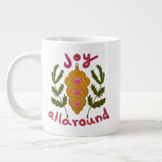 Caneca De Café Grande Alegria por todo o Enfeites de natal