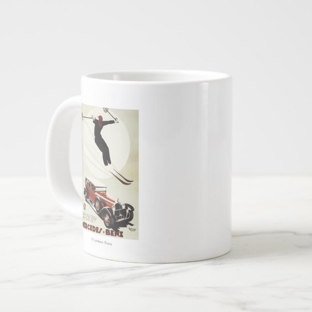 Caneca De Café Grande Alemanha - Skier Jumping (Frente Esquerda)