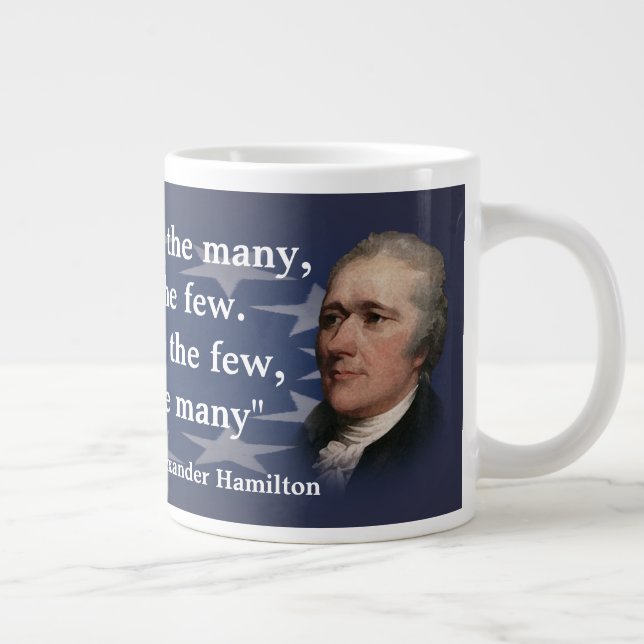 Caneca De Café Grande Alexander Hamilton Citação sobre a atribuição do p (Direita)