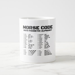 Caneca De Café Grande Alfabeto Fonético da OTAN, Código Morse, Aviação