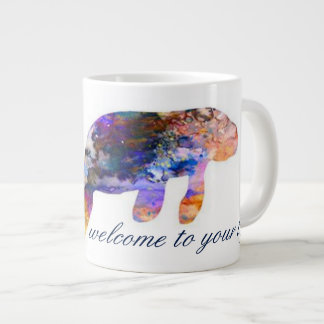 Caneca De Café Grande Algo Novo Mug_Watercolor Manatee