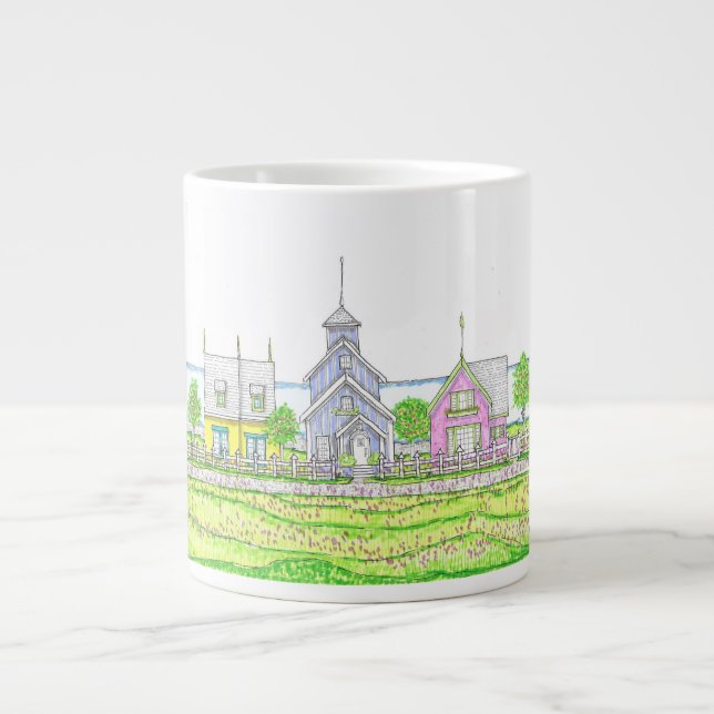 Caneca De Café Grande Algodão de Beachê Grande Mug (Frente)