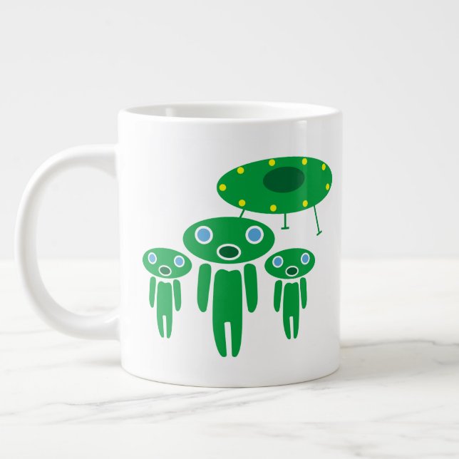 Caneca De Café Grande Aliens de chegada (Esquerda)