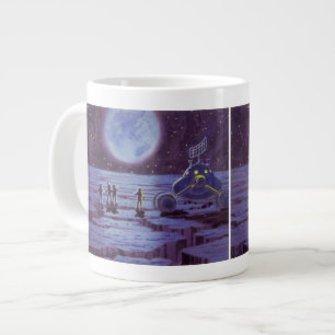 Caneca De Café Grande Aliens de Vintage Science Ficting Earth Rover na L