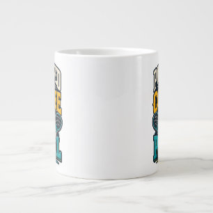 Caneca De Café Grande Alimentado Por Café E Padel Retro Esportes