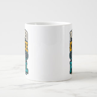Caneca De Café Grande Alimentado Por Café E Padel Retro Esportes