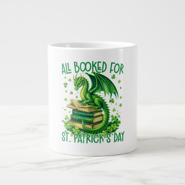 Caneca De Café Grande All Booked for St Patrick's Day (Frente)