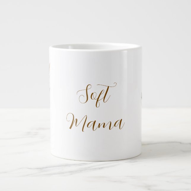 Caneca De Café Grande Almofada Boho Botânica Algodão Flor Personalizada  (Frente)