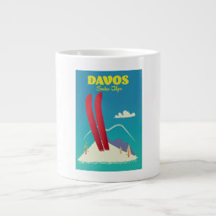 Caneca De Café Grande Alpes suíços de Davos
