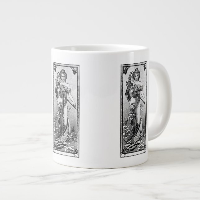 Caneca De Café Grande Alphonse Mucha Broken Blossoms (Frente Esquerda)