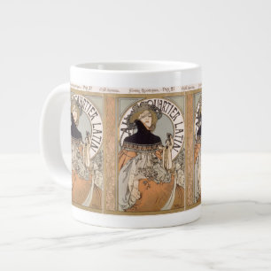 Caneca De Café Grande Alphonse Mucha Lady Jumbo Mug