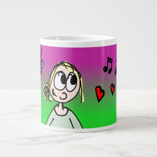 Caneca De Café Grande Als je aan muziek denkt, Mok