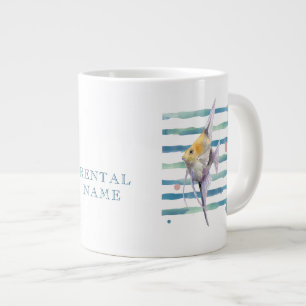 CANECA DE CAFÉ GRANDE ALUGUEL DE FÉRIAS COM PEIXES TROPICAIS COLORIDOS E
