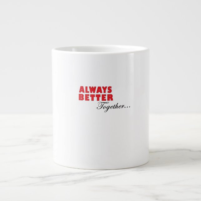 Caneca De Café Grande Always Better Together Minimal Aesthetic  (Frente)