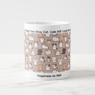 Caneca De Café Grande Amante de Gatos Divertido 