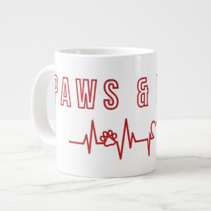 Caneca De Café Grande Amante de os animais de Tipografia de Pet Lover de