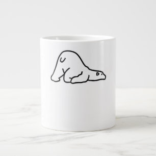 Caneca De Café Grande Amante de os animais de Urso Polar Bonito Preguiç