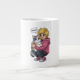 Caneca De Café Grande Amantes de gatos