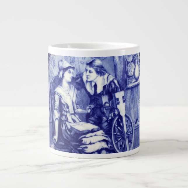 Caneca De Café Grande Amantes de Mayflower John Alden & Patricia Mullins (Frente)